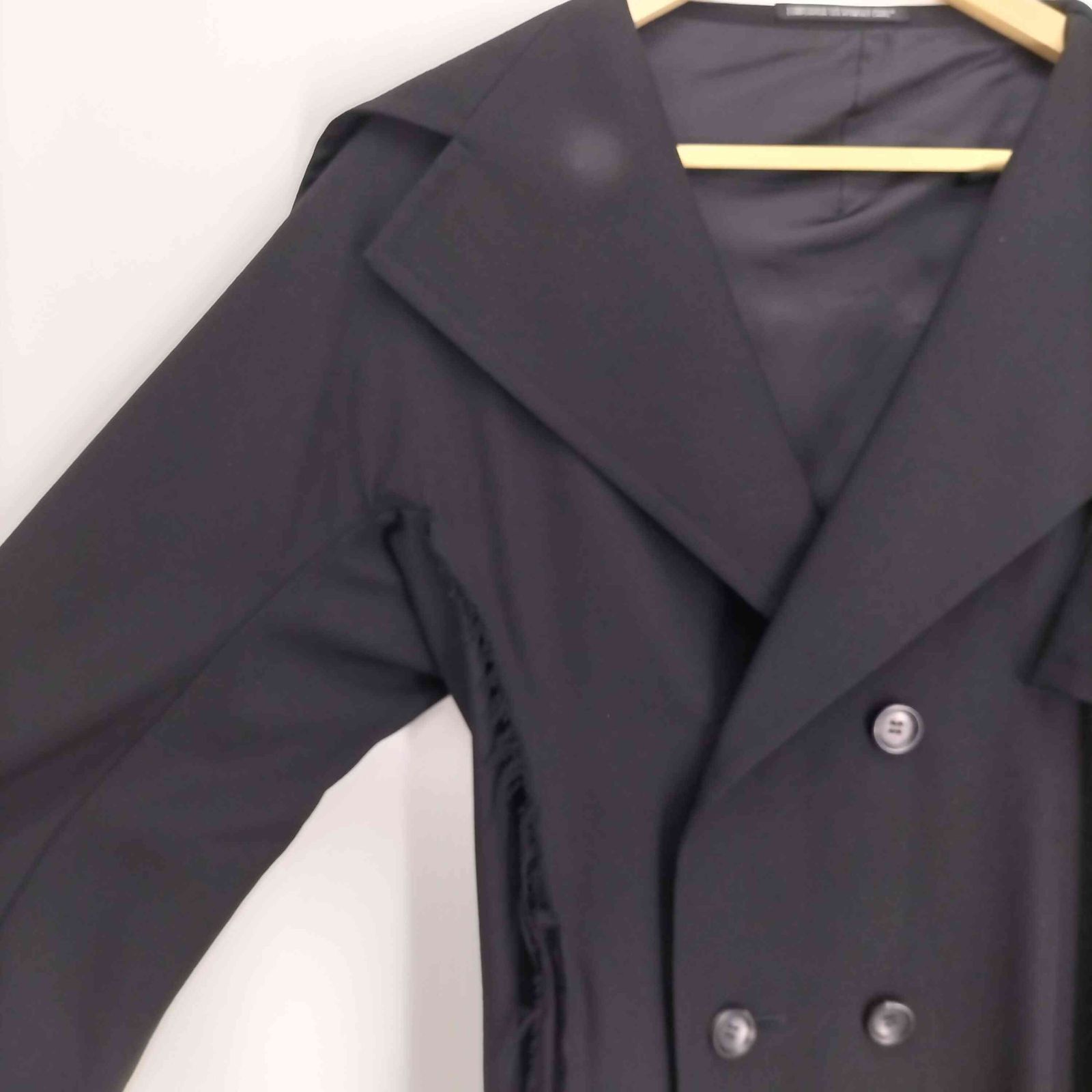 ヨウジヤマモト Yohji Yamamoto 23AW COLLECTIONS GABARDINE 4BUTTONS SLIM COAT ギャバジン 4ボタン スリムコート レディース JPN 2 GULLKHAN_COM