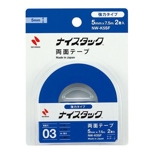 （まとめ） ナイスタック［ＴＭ］強力タイプ ニチバン NW-K5SF 4987167095208 ●寸法：幅５ｍｍ×長７．５ｍ 1個【×40セット】