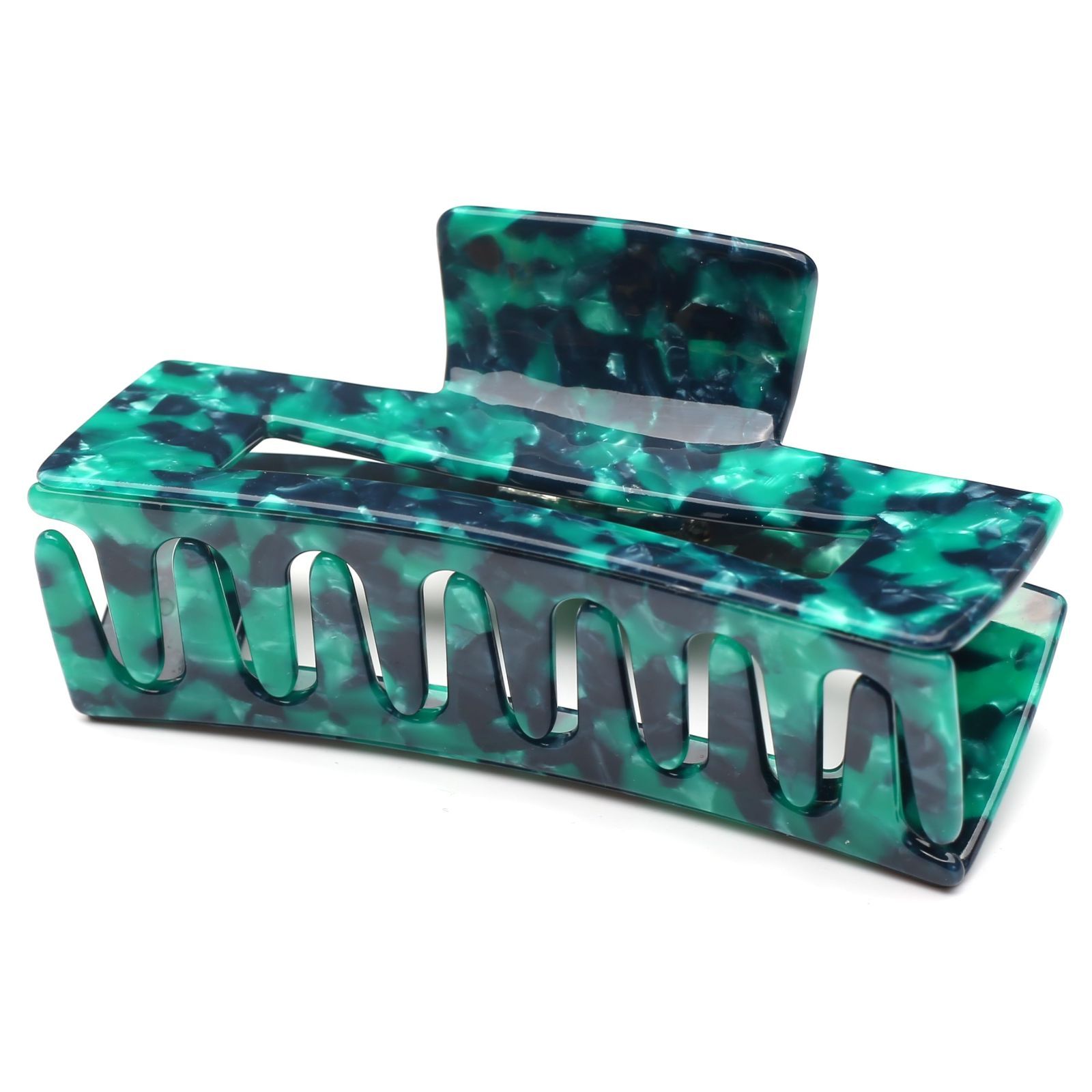 数量 QinGoo 大きめ しっかりとまる 髪止め クリップ 緑 バンスクリップ ヘアクリップ 大人 グリーン ヘア 韓国 レディース 1本 10 5 cm 7 cmGreen