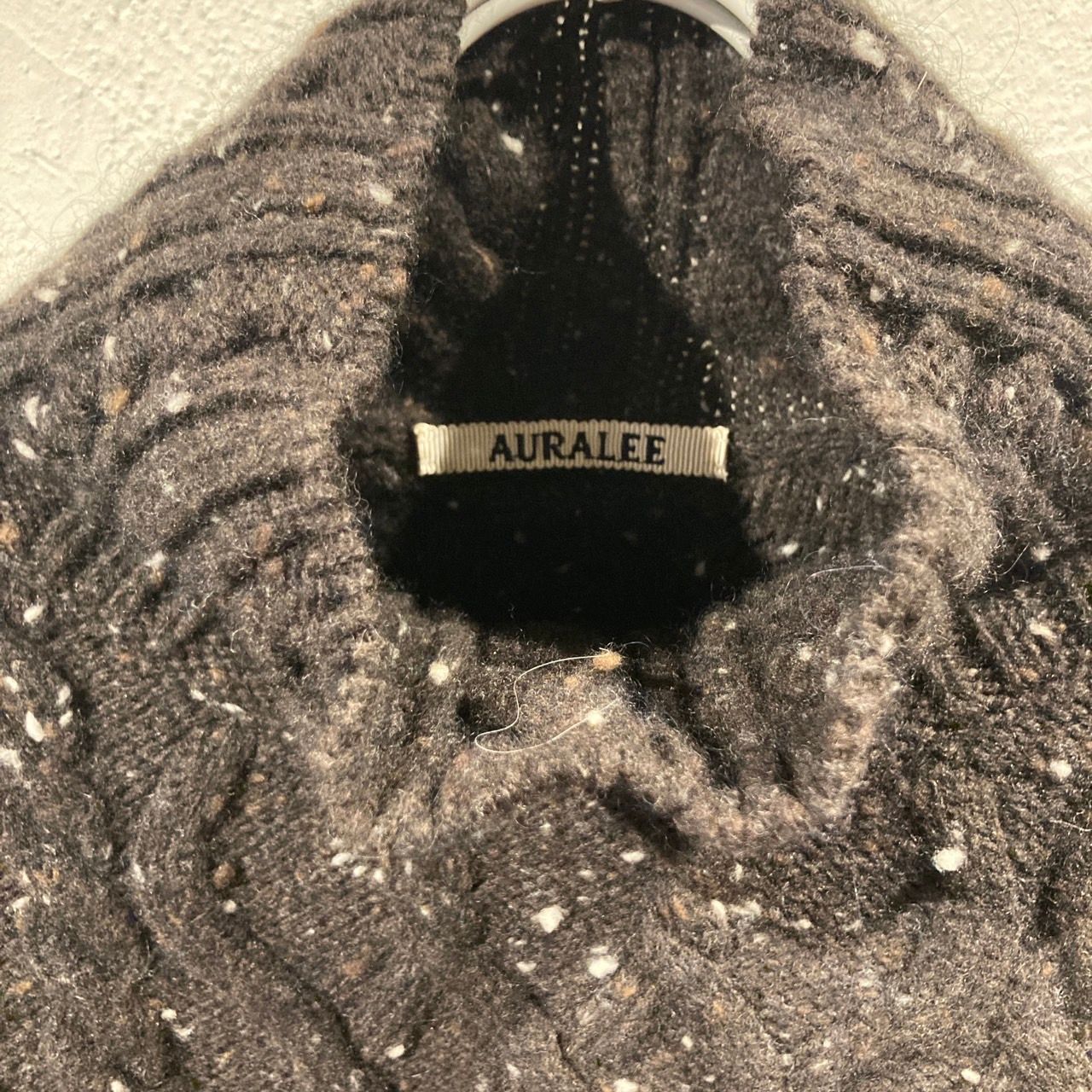 AURALEE/オーラリー ウールベビーアルパカケーブルニットプルオーバー 