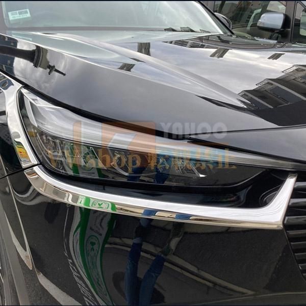 ホンダ ヴェゼル RV系 2021年4月 フロント ヘッドライトトリム アイライン ガーニッシュ 傷付き防止 ステンレス製 鏡面 カスタムパー