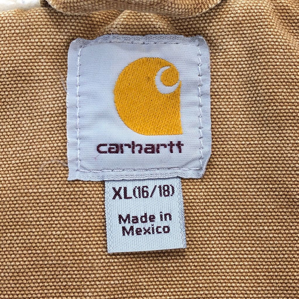 Carhartt カーハート フーデッド ダックベスト ブラウン (レディース XL) 中古 古着 R1376