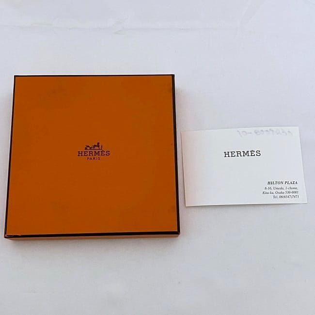【新品未使用】HERMES ハンカチ グレー エルメス ハンカチ グレー ホワイト タグ付き 未使用 美品