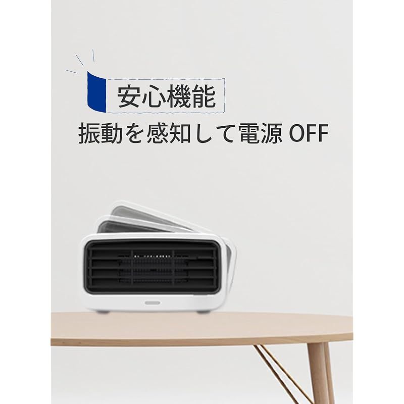 TOPLAND トップランド セラミックヒーター 200W 足元ヒーター 小型 省エネ 速暖 卓上 トイレ 洗面所 脱衣所 転倒防止センサー搭載 ホワイト SC-CH23WT 1 WWW_KANDAIZUMI_COM