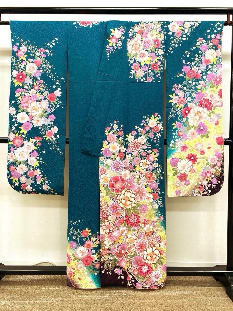 振袖 豪華 金駒 金彩 銀通し 身丈155cm 撥水加工済 振袖 豪華 金彩 銀彩 銀通し身丈155cm 撥水加工済 小柄向き - メルカリ