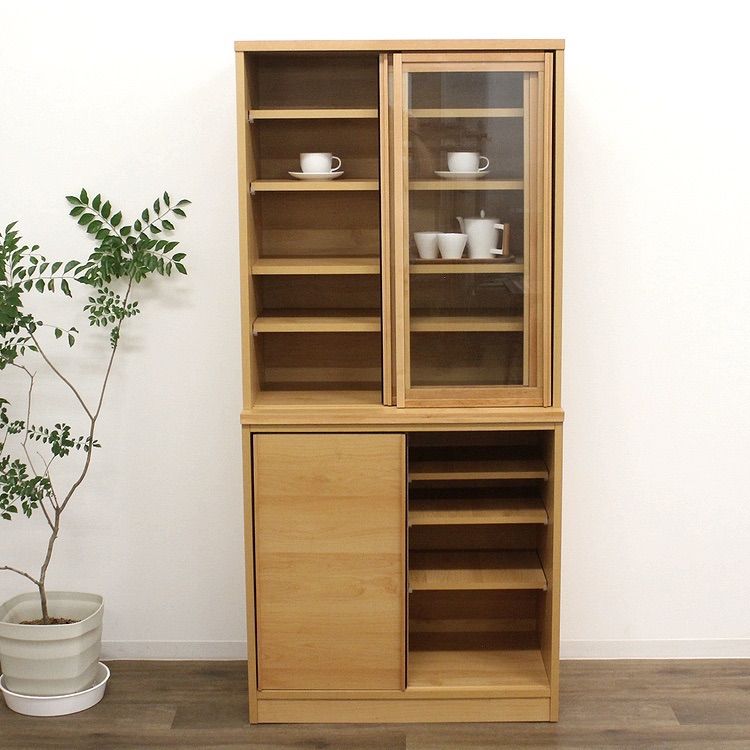 食器棚 キッチンボード フリーボード カップボード スライド扉 引戸