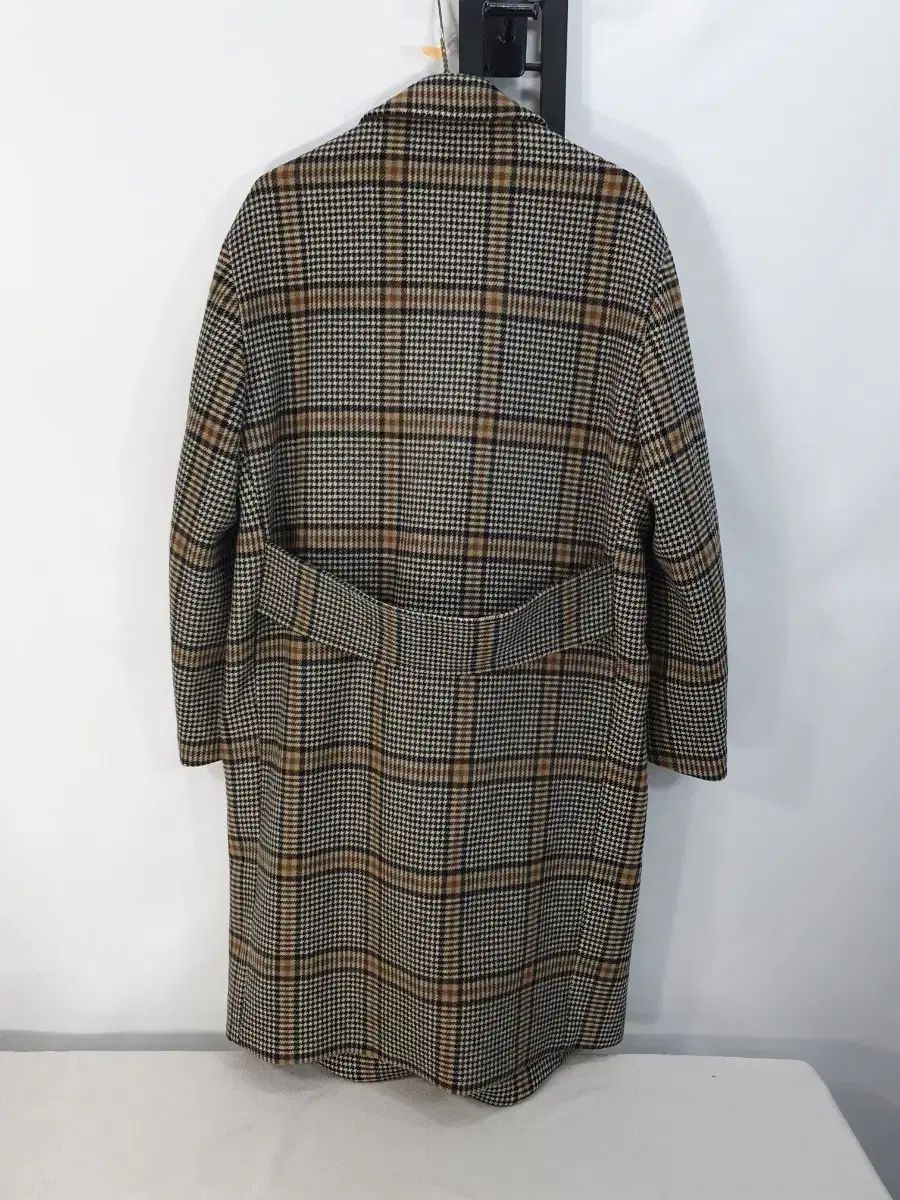 ZIOSONGZIO ウール コート ベルト ポイント マルチ CHECK オーバーサイズ 95