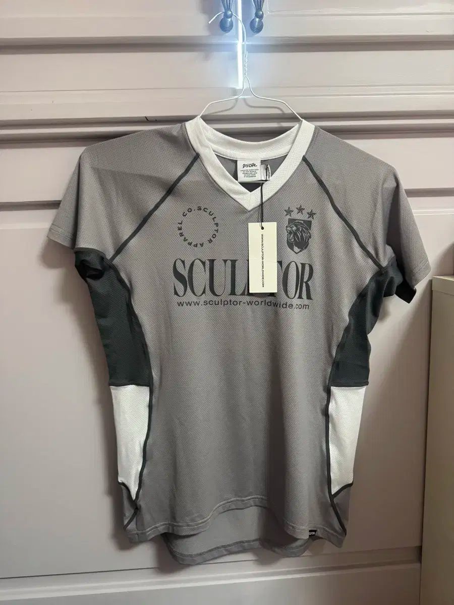 SCULPTOR Sports Jersey Tee Grey M - メルカリ