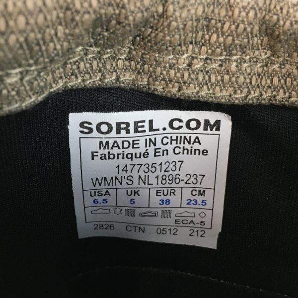 SOREL/ソレル 本革使用スノーブーツ 23.5程度 レディース 茶 ベルト 