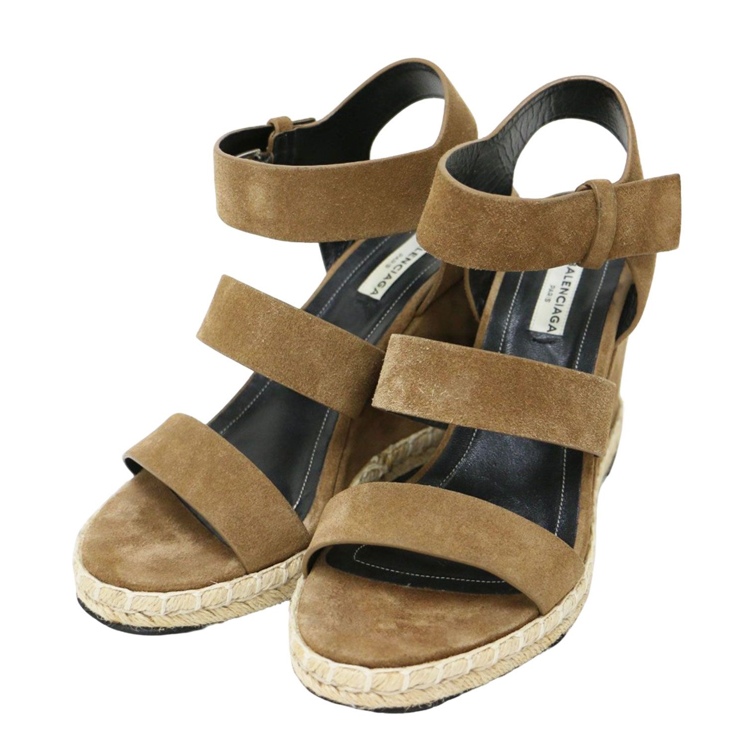 BALENCIAGA バレンシアガ サンダル ブラウン サイズ:38(25.0cm 