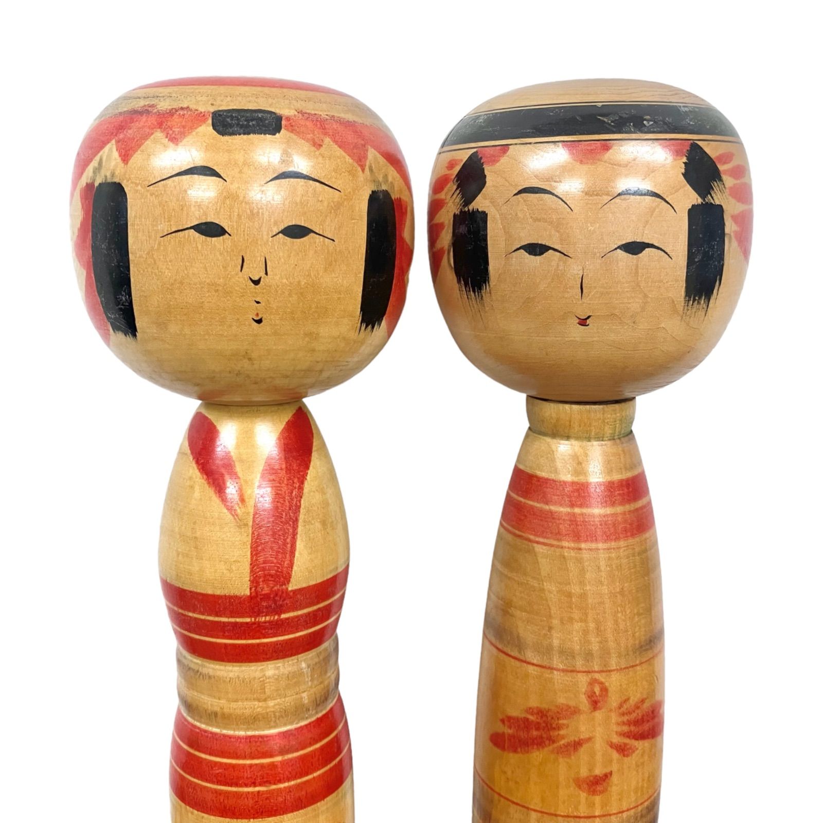 こけし⭐️ 新山吉太郎と斎藤正夫 作】全高約24cm 2本セット - メルカリ