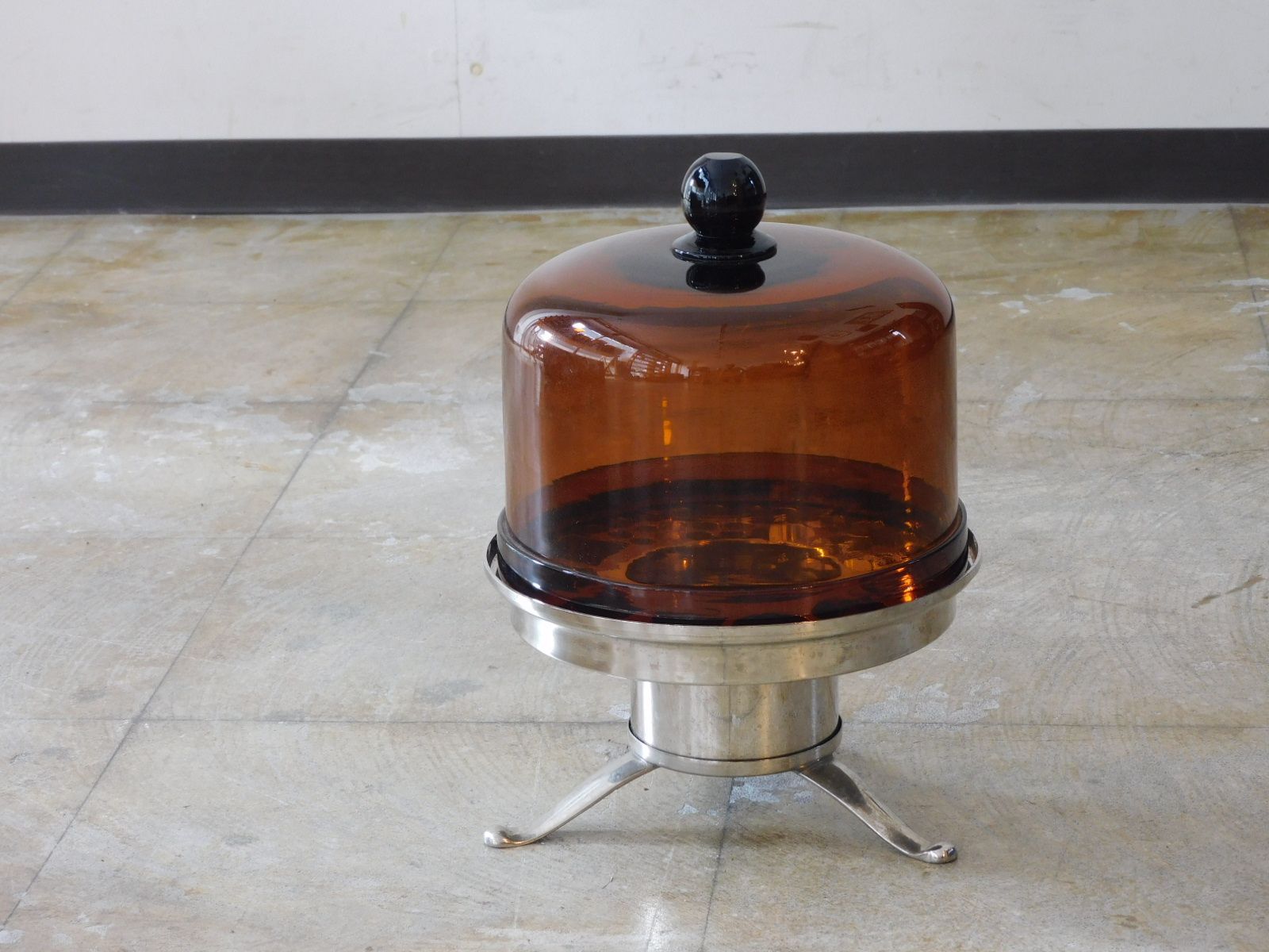 ふるいガラスドーム HK-a-05153 / アンティーク 本物 ショーケース