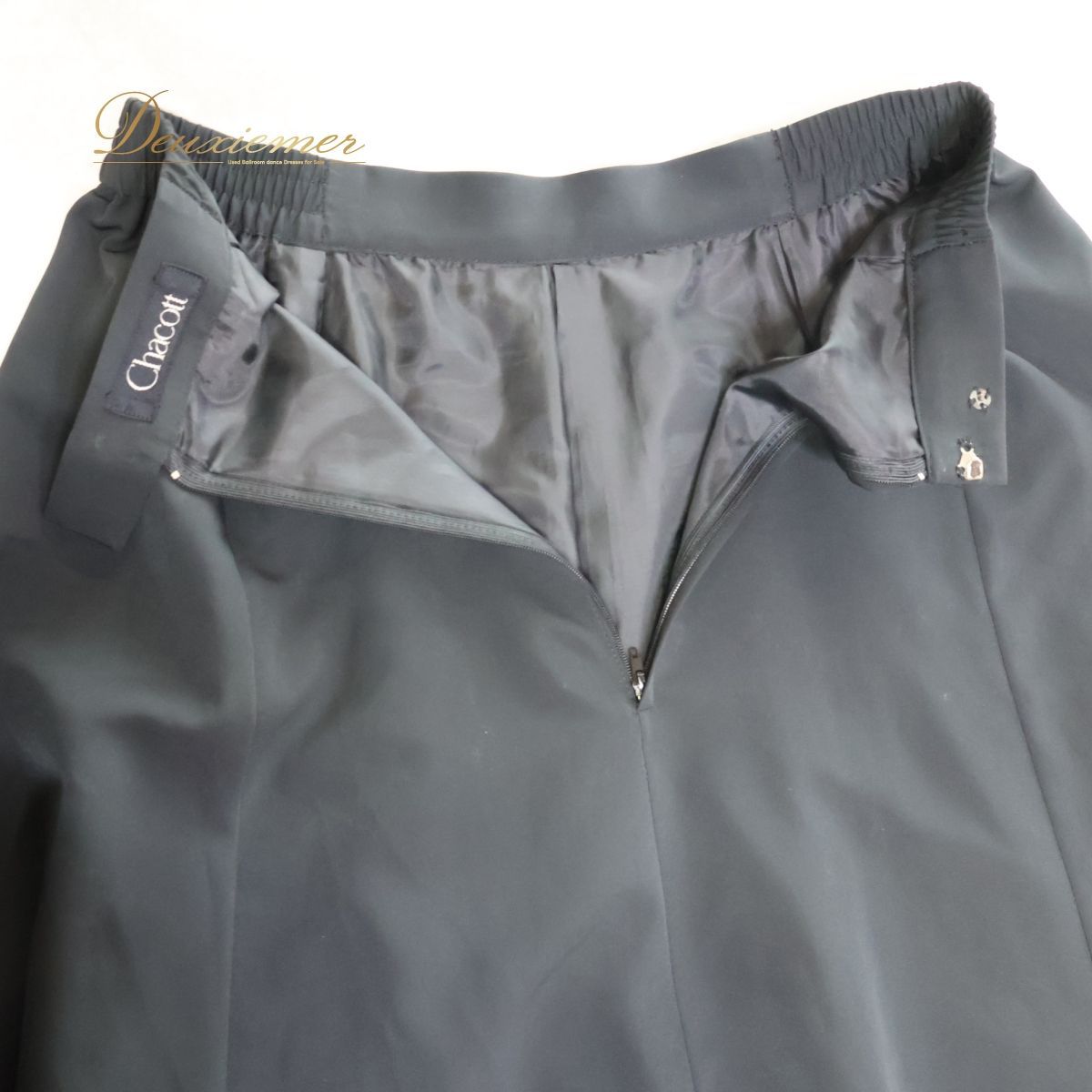 【美品 社交ダンス衣装】ブラック CHACOTT スカート ペチコート 黒 無地 美品 社交ダンス衣装ブラック CHACOTT スカート ペチコー