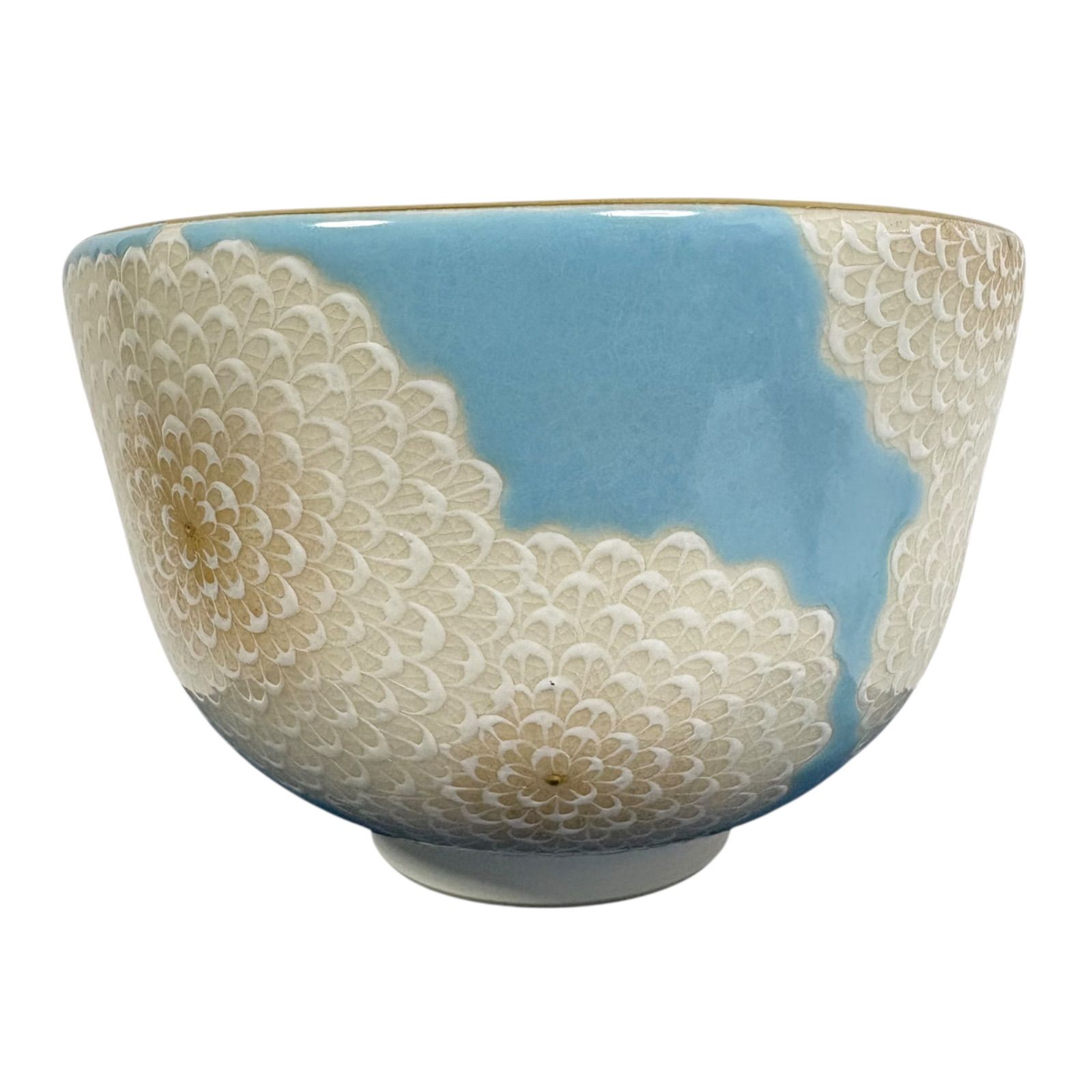 柿のヘタ 茶碗 共箱 煎茶道具 中村 康平 茶道具 茶碗 平茶碗 骨董 柿