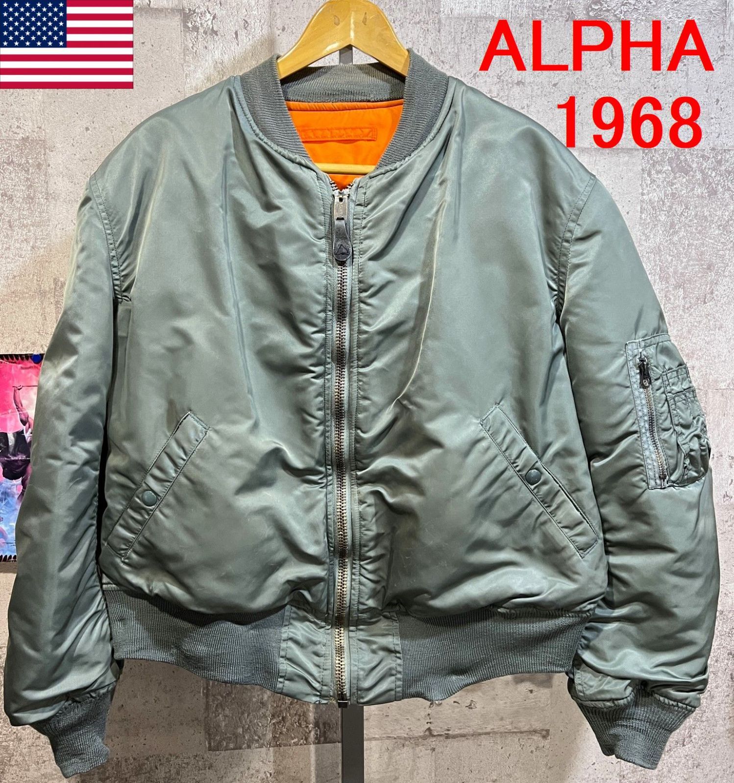 ALPHA MA-1 ヴィンテージ1968年復刻 フライトジャケット アルファー 