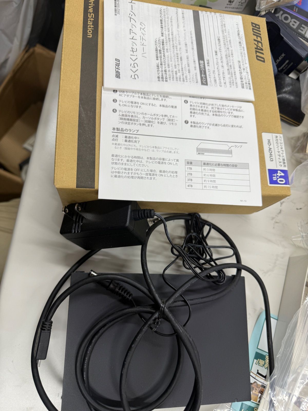 BUFFALO バッファロー 4TB USB3.0接続HDD HD-AD4U3 外付けハードディスク