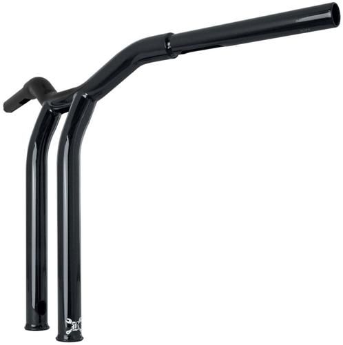 1-1/4インチ DOMINATOR レイクド バー：パウダーコートブラック/14インチ