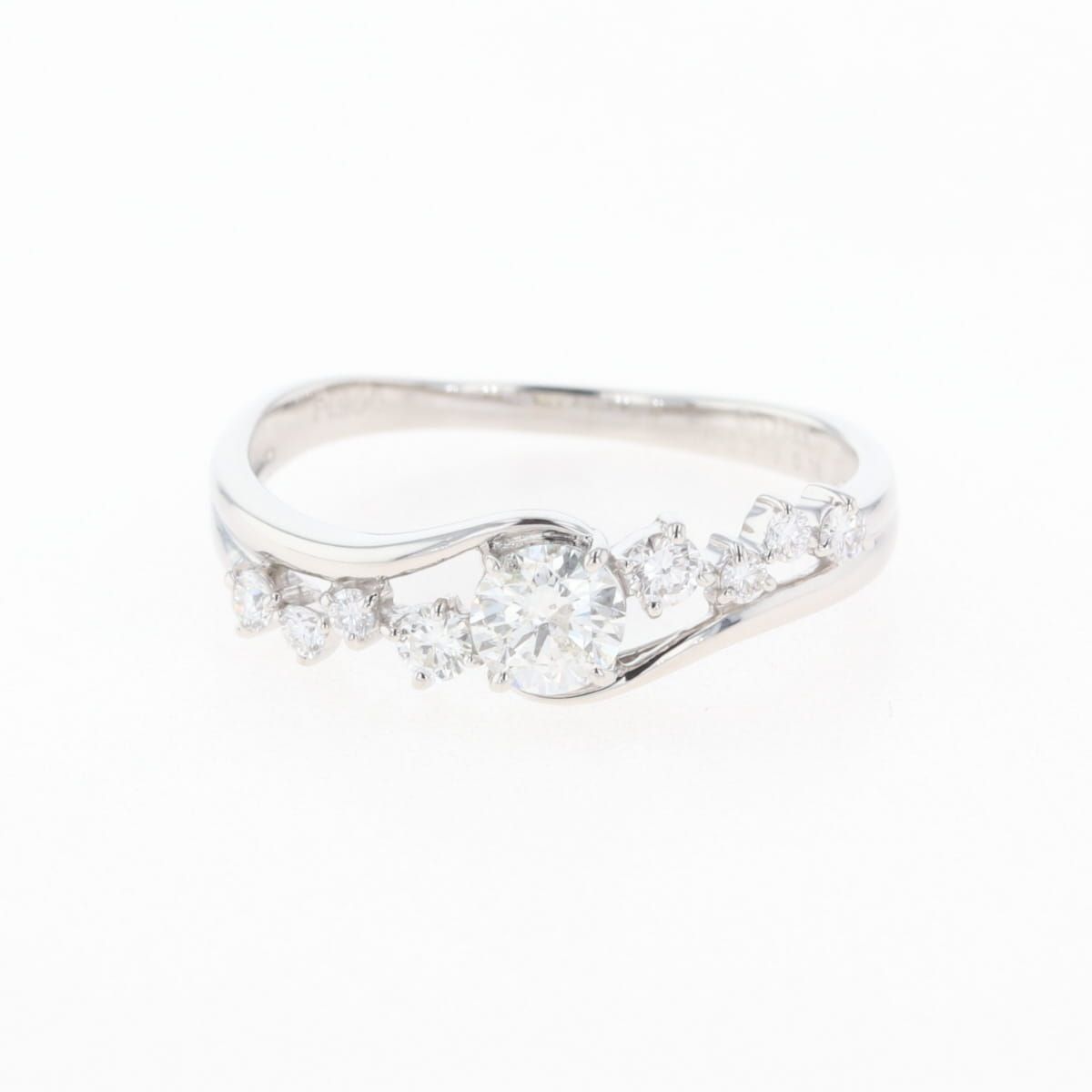 メレダイヤ デザインリング プラチナ 指輪 リング 14号 Pt900  