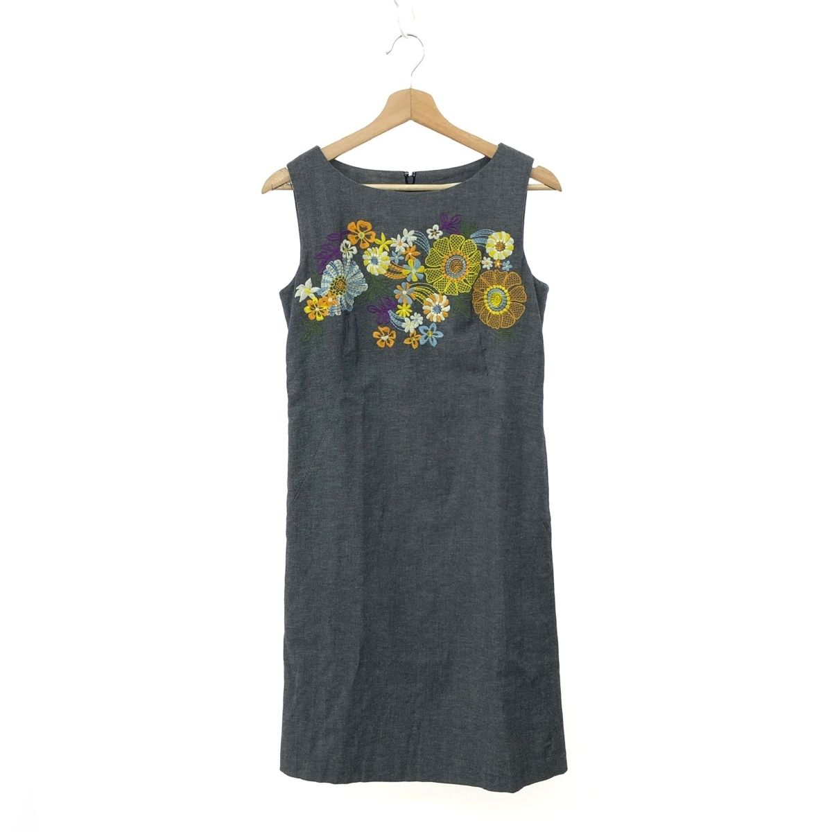 49AV.Junko shimada 49アベニュージュンコシマダ 花柄刺繍ノースリーブ  