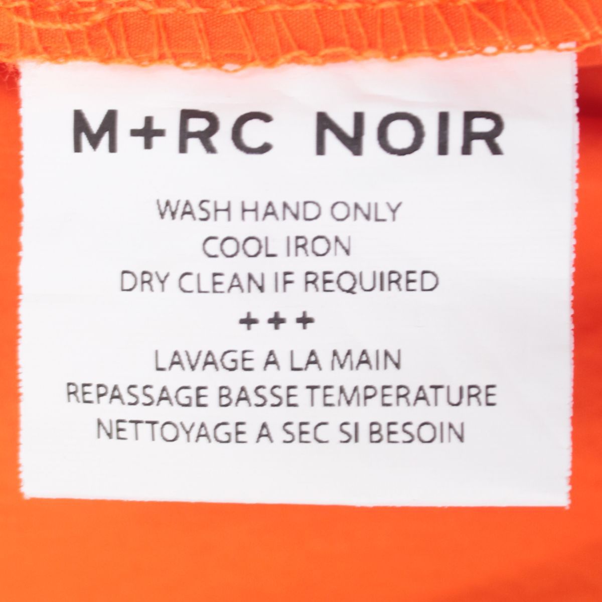 マルシェノア M+RC NOIR ナイロンパンツ オレンジ Mサイズ