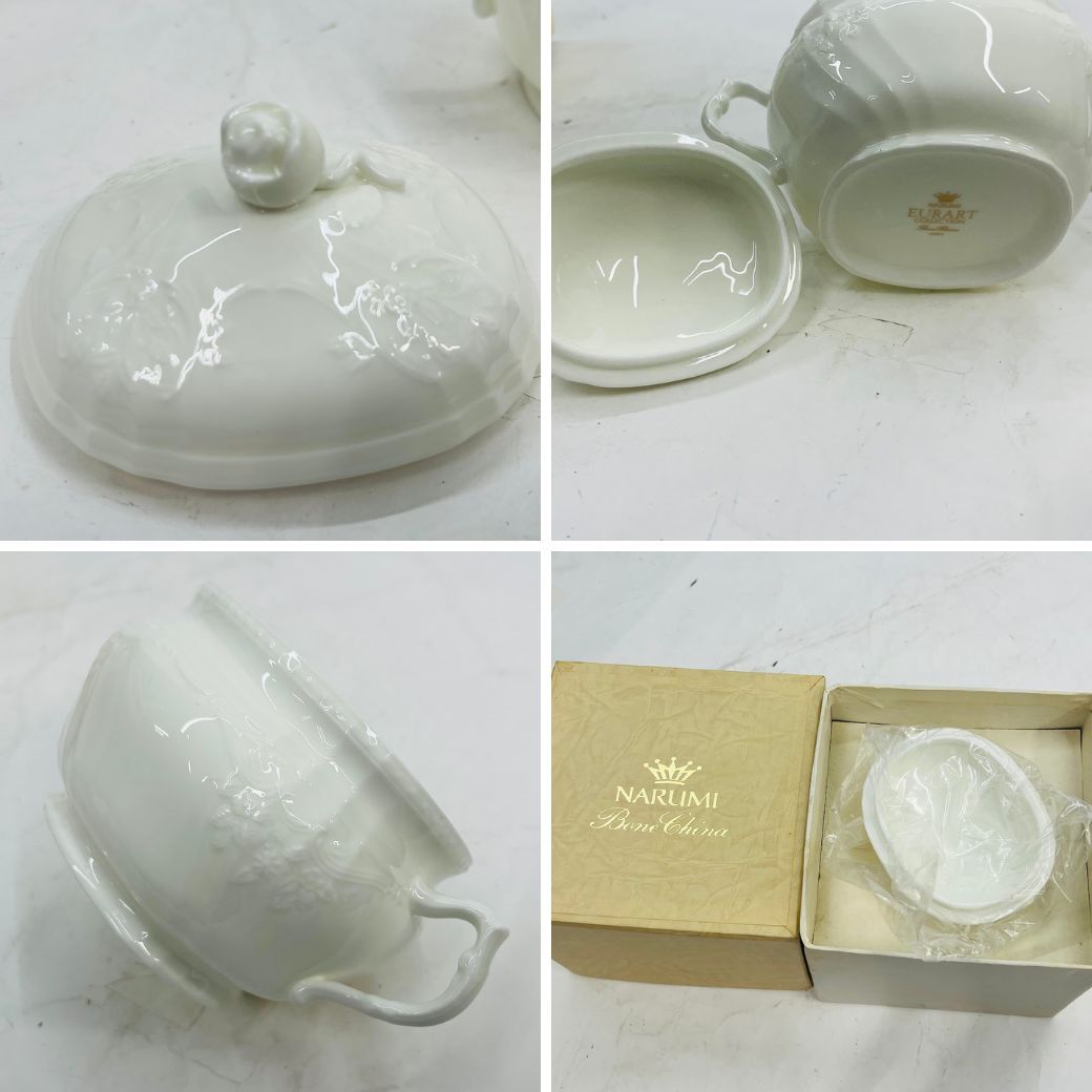 ナルミケーキセットEURARTクリーマーシュガーケーキ皿2枚コーヒーC-S2個セット