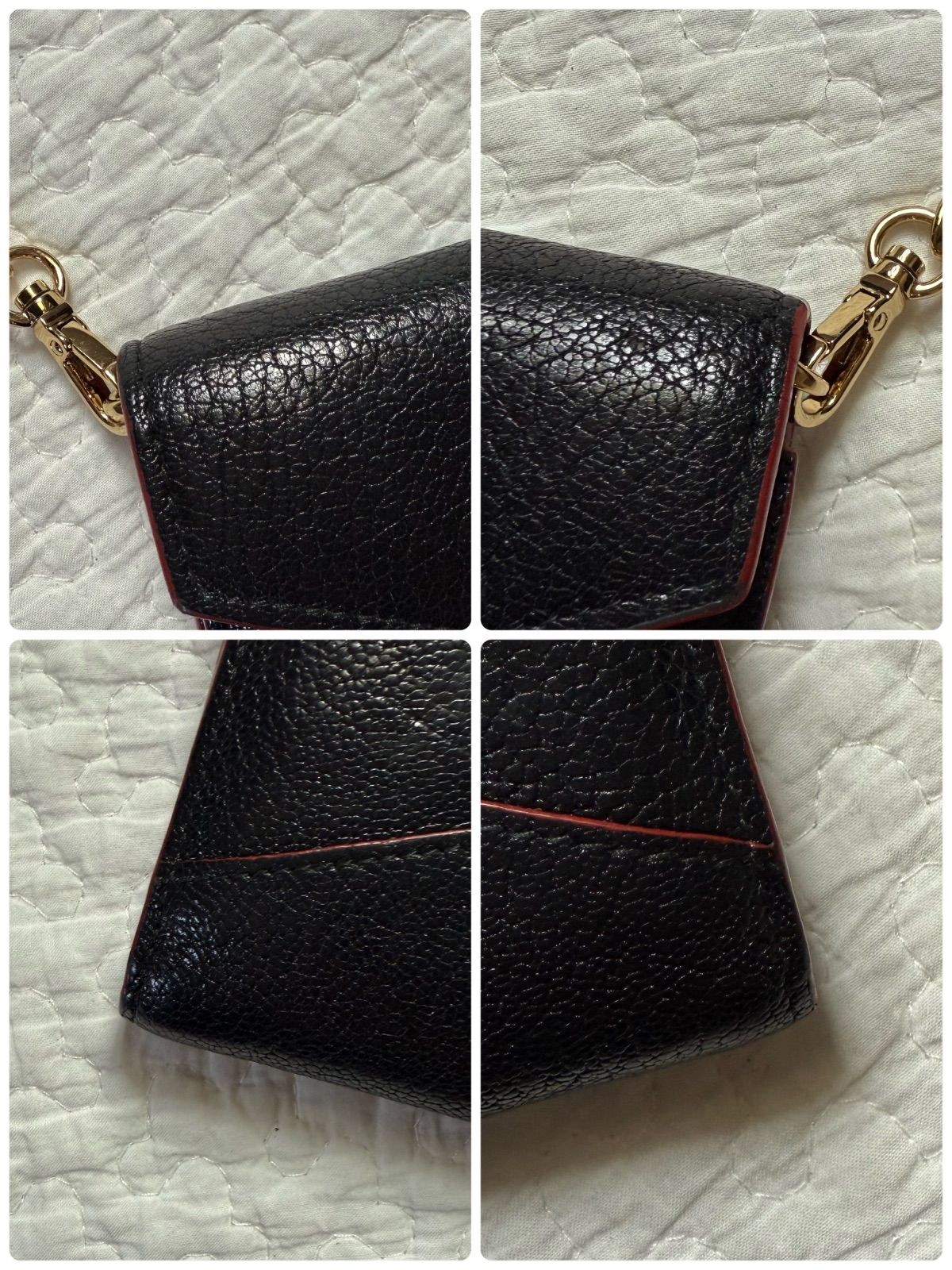 美品 miumiu(ミュウミュウ) 財布 マドラスラブ 5DH060 黒×レッド