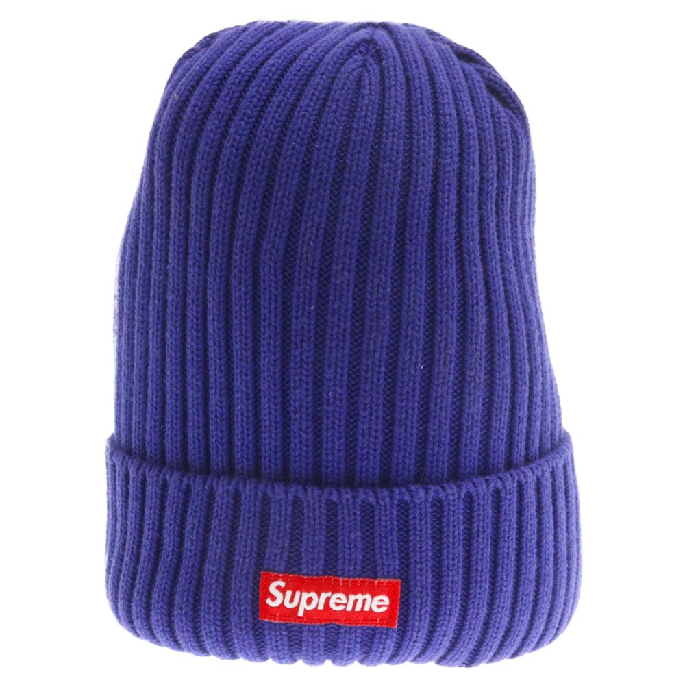 SUPREME (シュプリーム) 19SS Overdyed Beanie オーバーダイド リブドビーニー スモール ボックスロゴ ニットキャップ 帽子 パープル