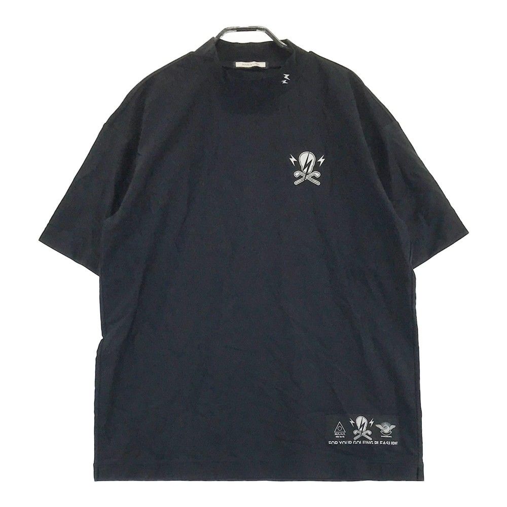 サイズ 48 MARK-LONA マークアンドロナ ハイネック 半袖Tシャツ スカル ブラック系 240101365745 ゴルフウェア メンズ ストスト
