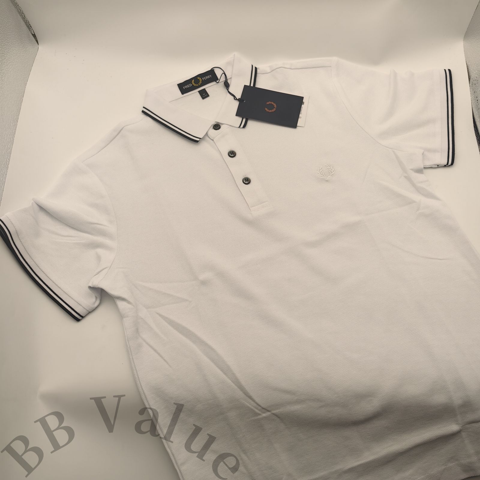 【未使用】FRED PERRY フレッドペリー　ポロシャツ　半袖　黒×白　古着 中古・古着通販】FRED PERRY (フレッドペリー) ポロシャツ M3600