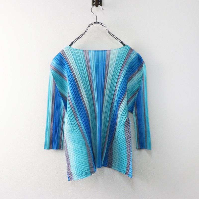 美品　プリーツプリーズ　カットソー　グラデーション 美品 プリーツプリーズ イッセイミヤケ PLEATS PLEASE ISSEY