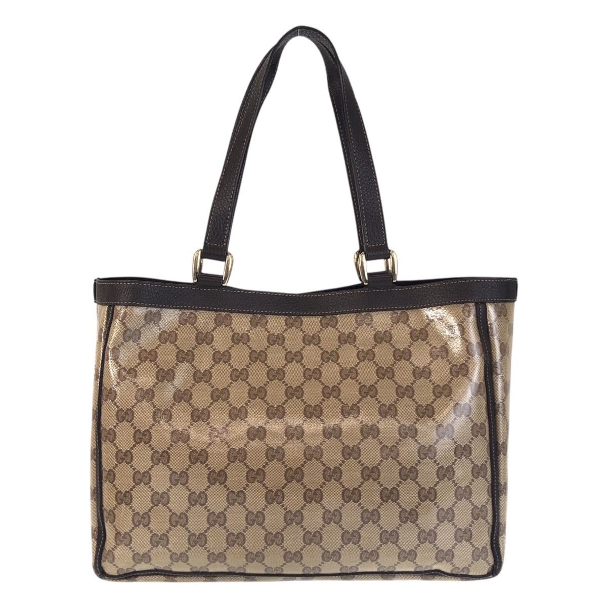 美品 GUCCI グッチ GGクリスタル ベージュ ブラウン ゴールド