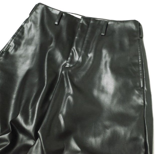 COMME des GARCONS 24AW フェイクレザー パンツ COMME des GARCONS コムデギャルソン 24AW 日本製 Ruffle Faux Leather