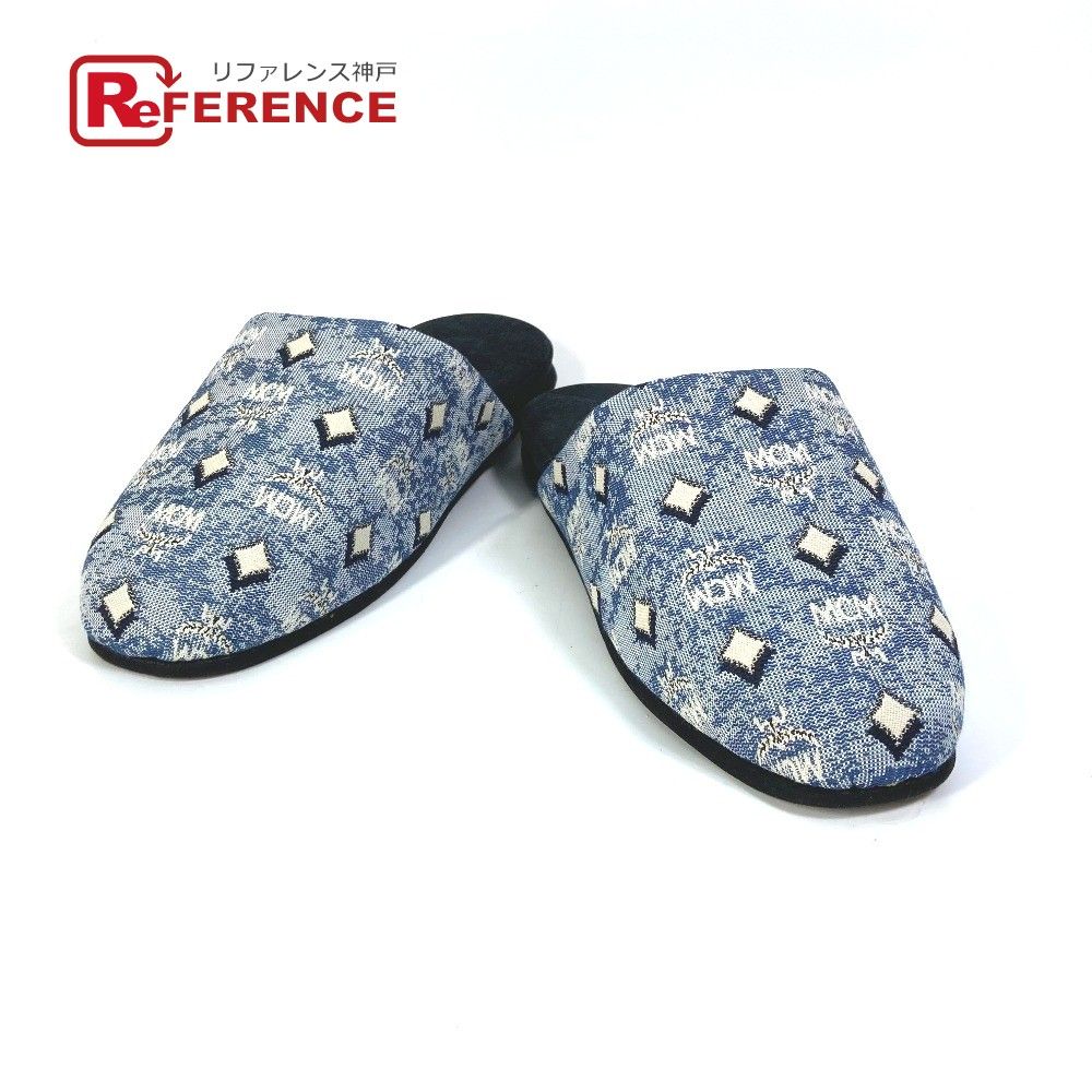 MCM エムシーエム スリッパ ロゴ ルームシューズ キャンバス