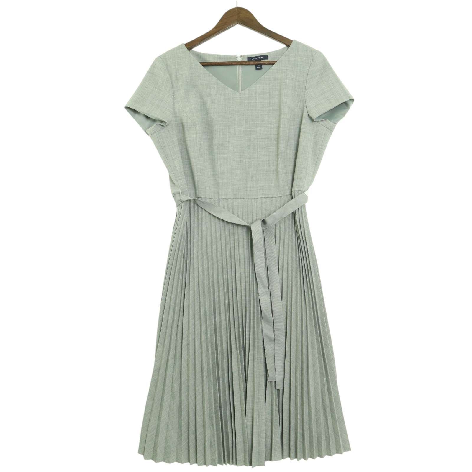 LANDS' END ランズエンド 春夏☆ プリーツ フレア ワンピース Sz