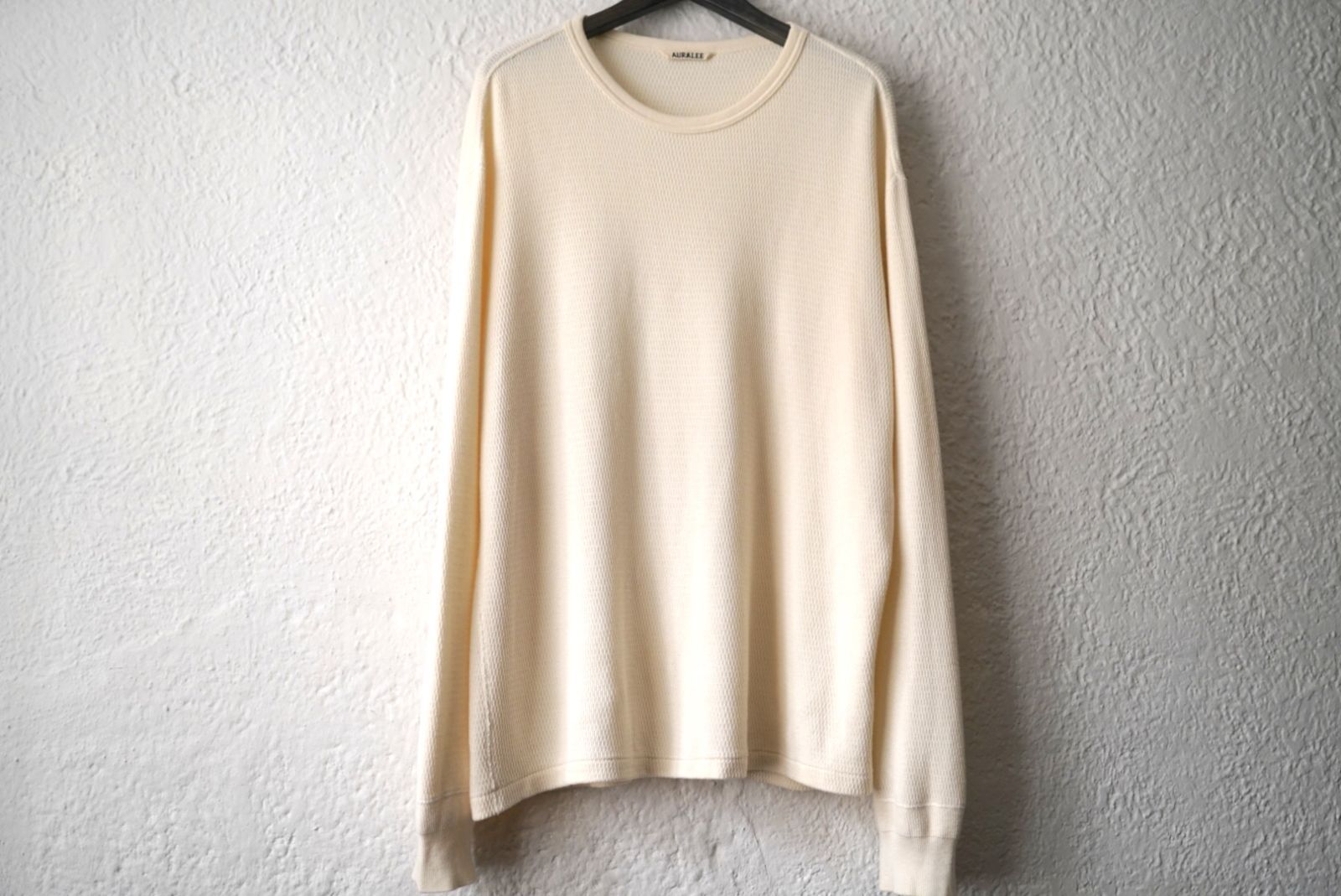 トップス AURALEE 23aw LIGHT THERMAL P/O 23AW LIGHT THERMAL P/O コットンウールサーマルトップス
