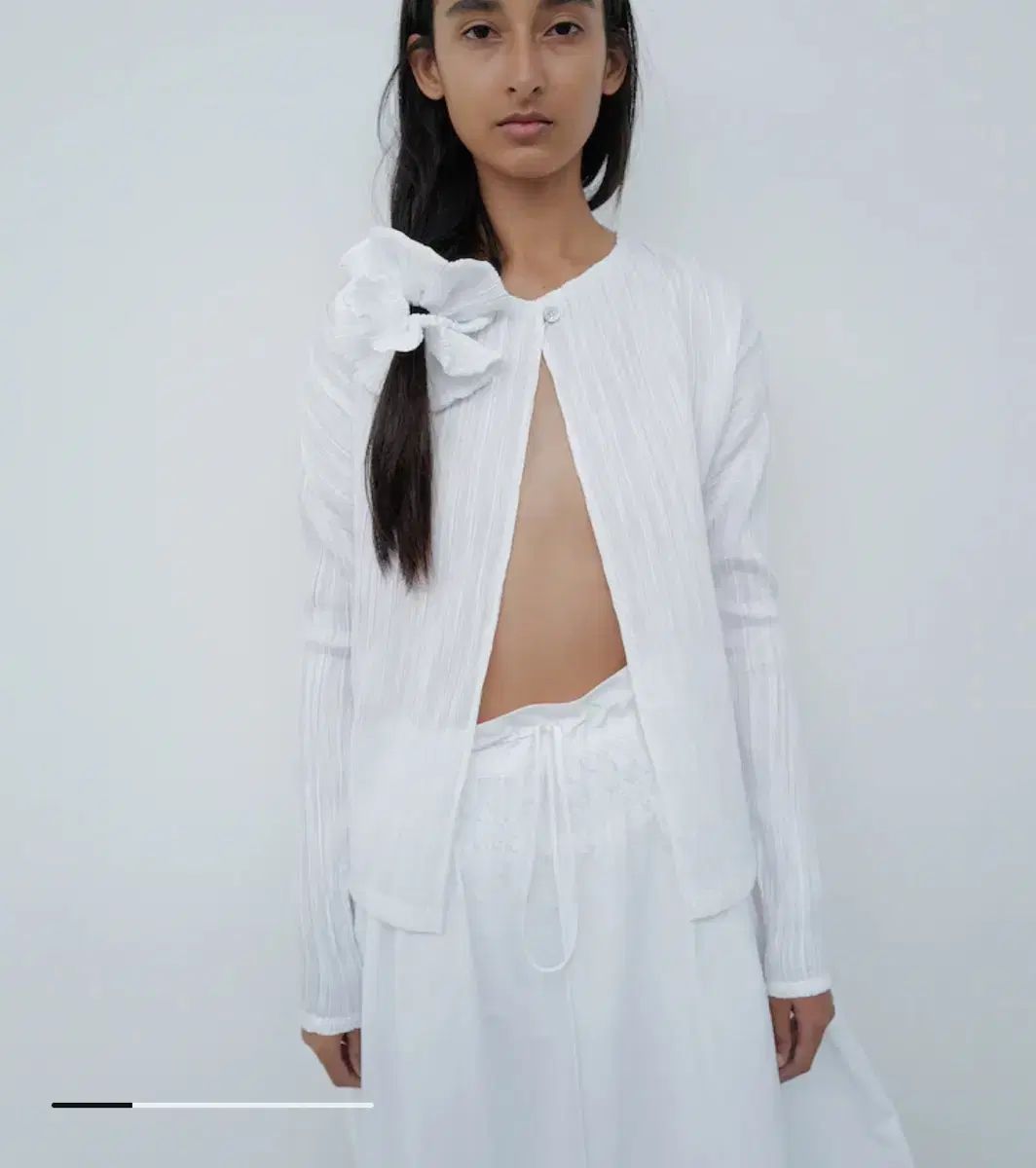 le17septembre プリーツ カーディガン Pleated Collarless
