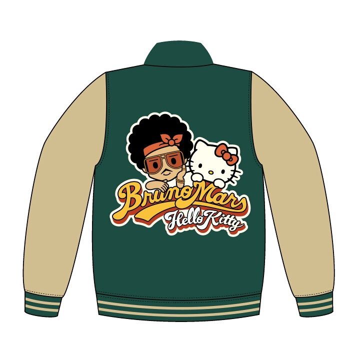 BRUNO MARS x HELLO KITTY あっけなく VARSITY JACKET