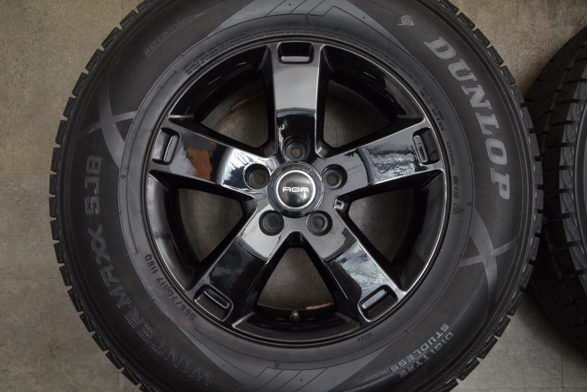 程度良好】AGA ESSE2 17in 7.5J +48 PCD127 ダンロップ ウインター