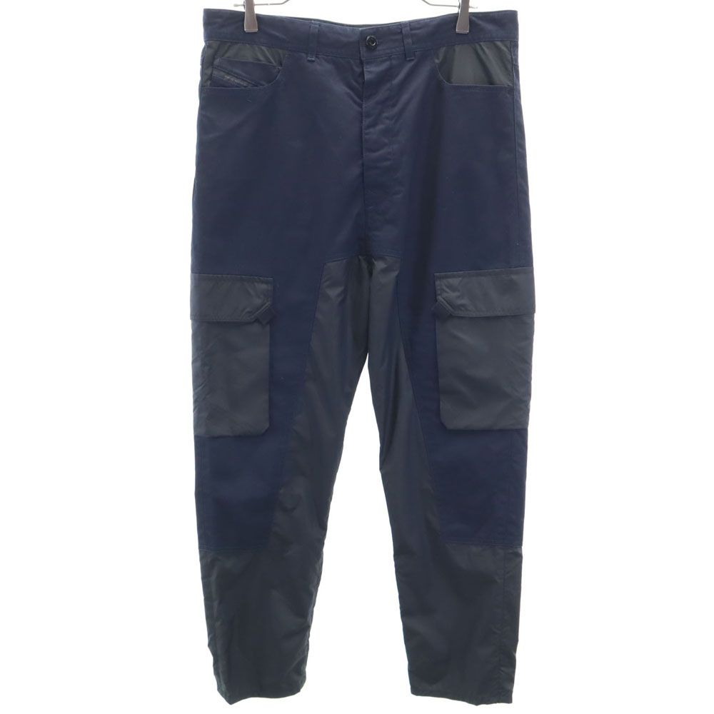DIESEL BLACK GOLD ディーゼルブラックゴールド カーゴパンツ 48 ネイビー POUBLE BG51T メンズ 古着