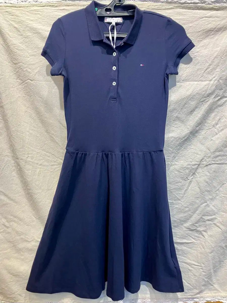 Tommy Hilfiger トミーヒルフィガー ネイビー ピケ 半袖 ワンピース