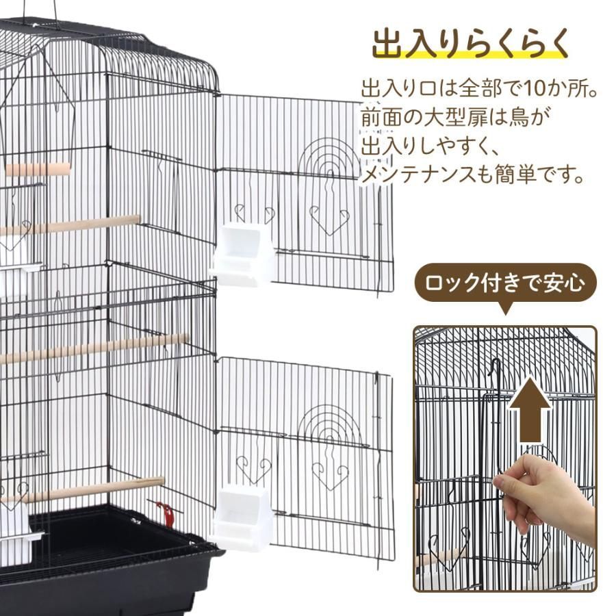 大人気 黒 大型 鳥かご 鳥カゴ 鳥小屋 鳥籠 バードゲージ ケージ 複数飼い 鳥かご ケージ おしゃれ 多頭飼い 大型 鳥籠 鳥小屋 バード