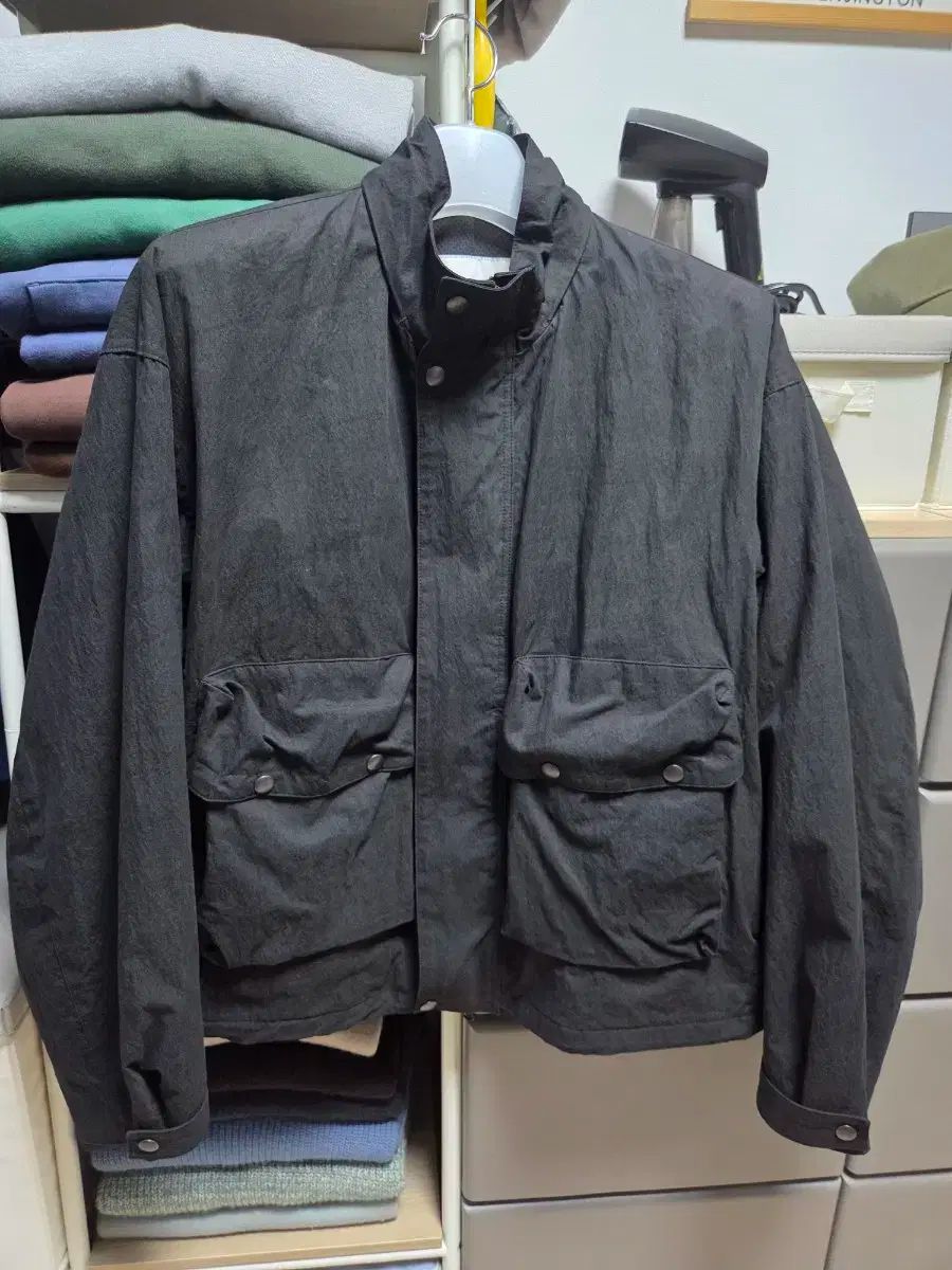 L TONYWACK ユーティリティー ポケット ジップ ジャケット 黒