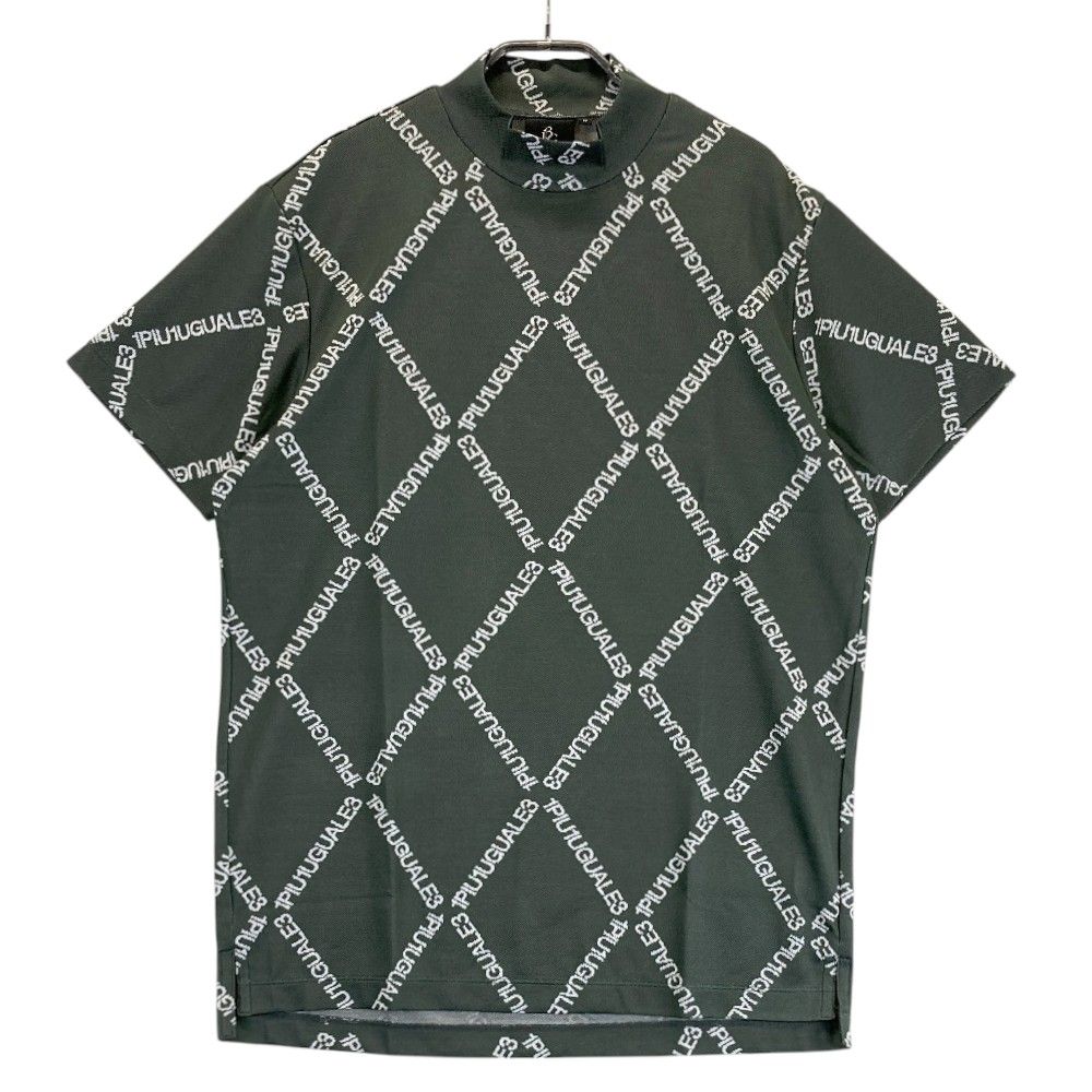 サイズ 4 1PIU1UGUALE3 GOLF GRK063 ハイネック 半袖Tシャツ 総柄 カーキ系 240101367619 ゴルフウェア メンズ ストスト