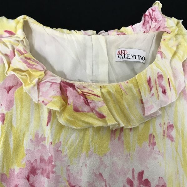 VALENTINO ヴァレンティノノースリーブブラウスフリル