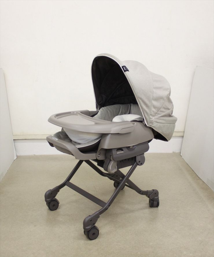 ネムリラ AUTO SWING BEDi おやすみドーム EG ヘーゼルベージュ コンビ 電動ハイローチェア 新生児OK クリーニング済み C5755004