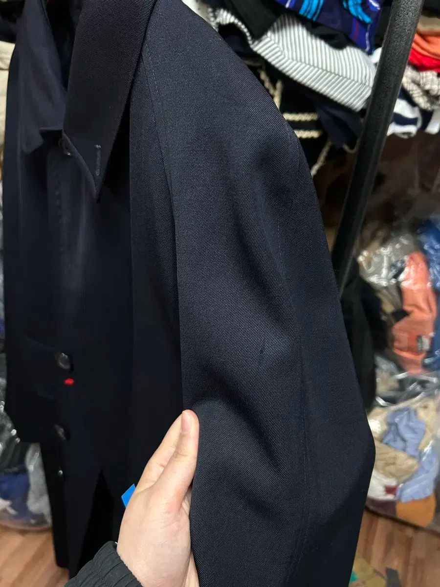 【稀少サイズ】MANZONI24 /ウール × カシミア チェスターコート/NV 稀少サイズ】MANZONI24 /ウール × カシミア チェスターコート/NV