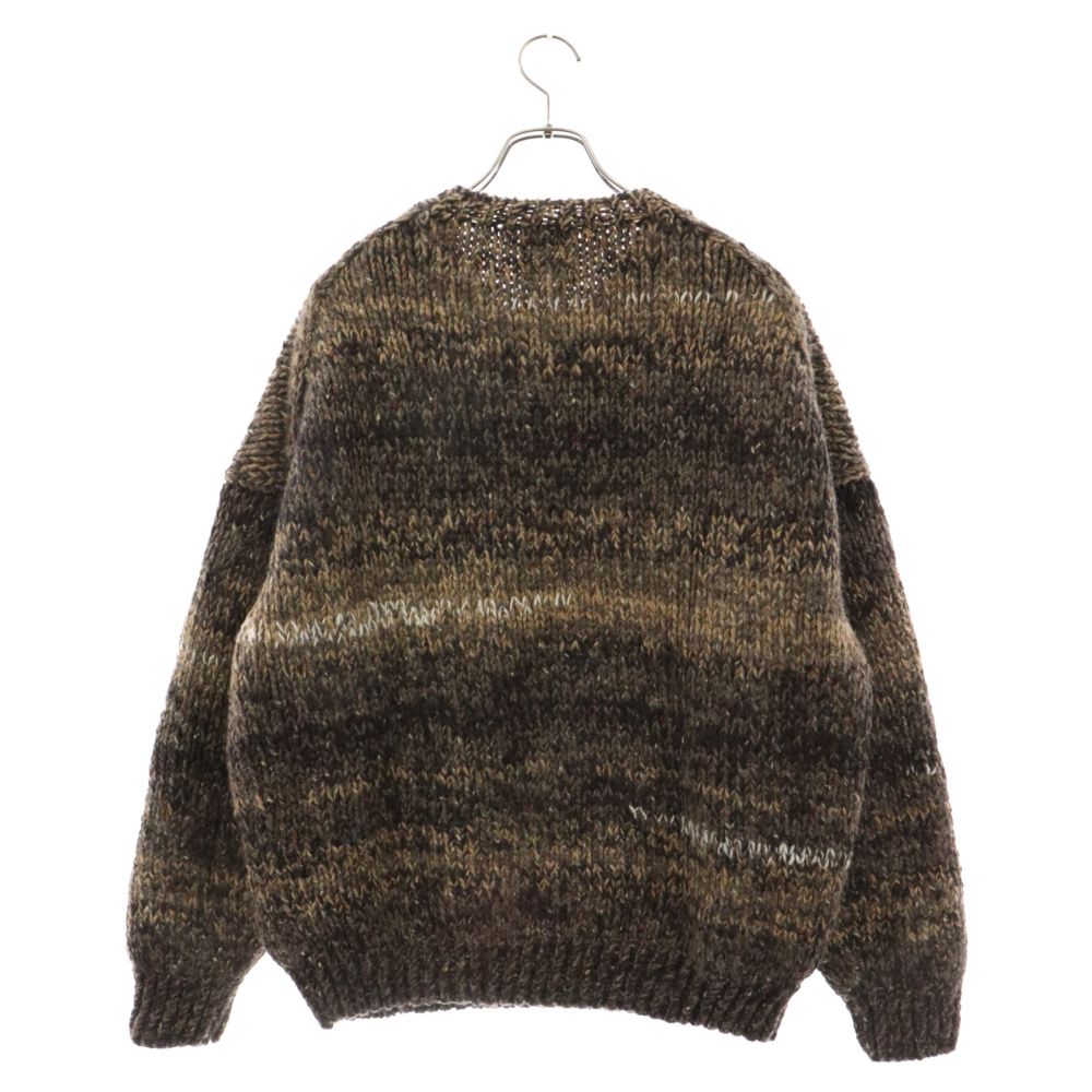 VISVIM (ヴィスヴィム) 21AW AMPLUS CREW L/S GRADIENT HAND-KNIT アンプラス クルーネック ハンド  ウール ニット セーター ブラウン 0121205012003 - メルカリ