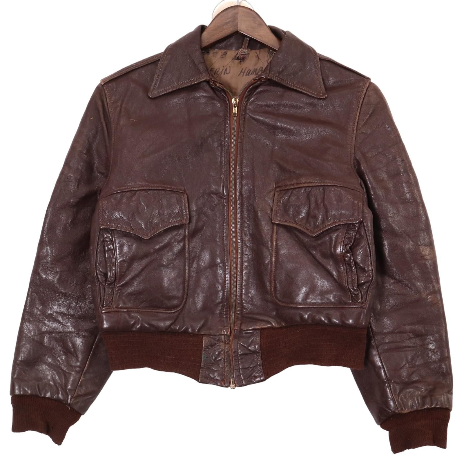 ブラウン フライトジャケット A-2 カウレザー フライトジャケット ブラウンレザージャケット A-2 – clothes quietman ジャケット・アウター