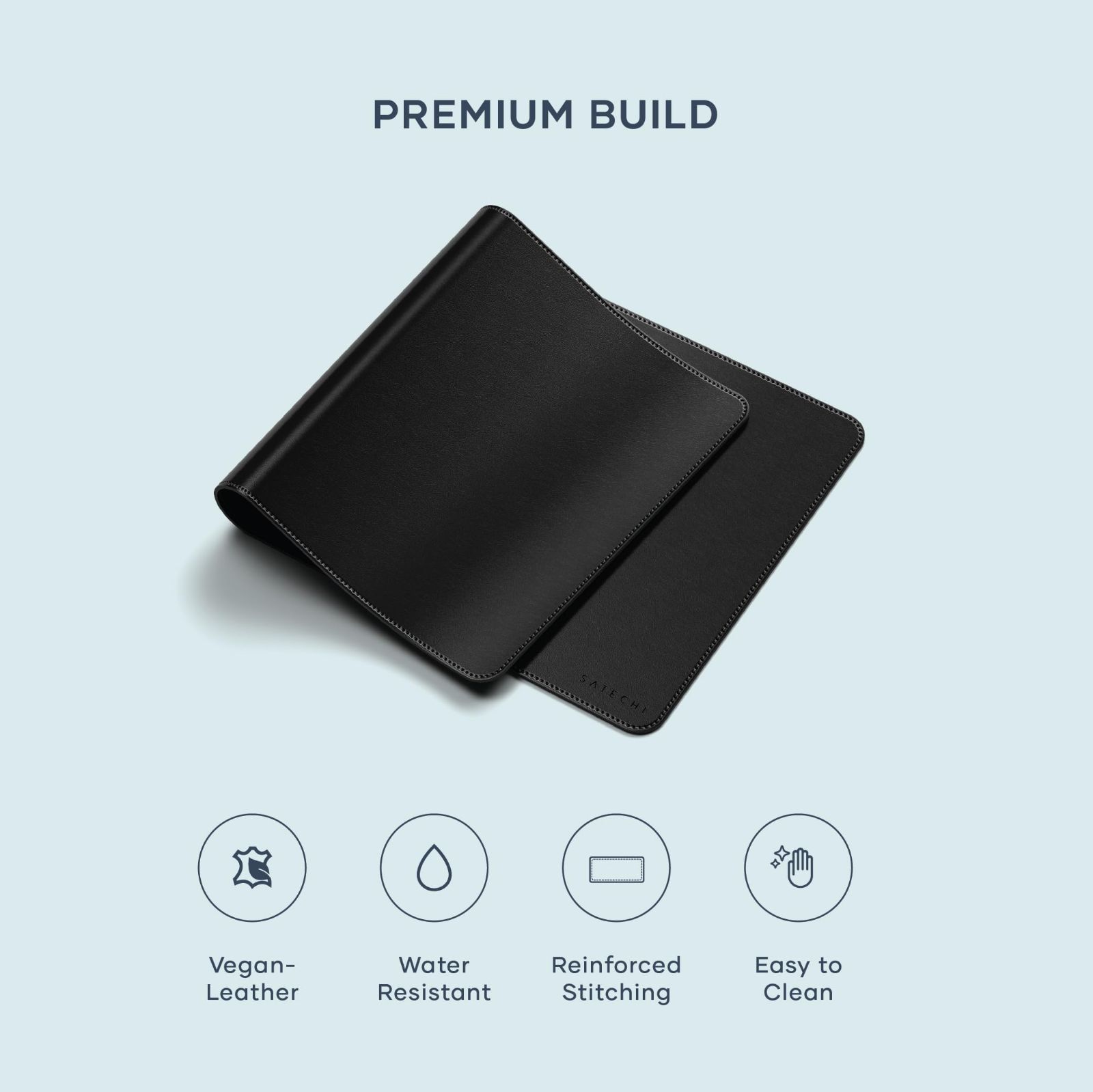 数量 ブラック 0 3 cm x 31 5 68 オフィス 家庭用デスクパッド お手入れ簡単 傷 水に強い 大型マウスパッド ヴィーガンレザーデスクマット Satechi