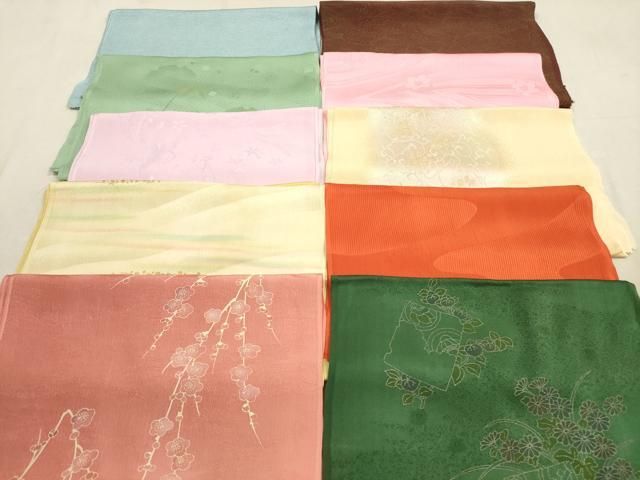 平和屋着物 和装小物 帯揚げ10枚セット 正絹 DAAX2019xg